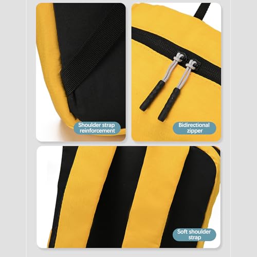 Backpack for Women, Laptop Bag for Women, Cosmetic Storage Bag, Casual Travel Daypack, Large Capacity, Elegant Style (Yellow)3