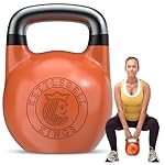 Kettlebell Kings Competition Kettlebells Weight (35mm handle) 8-48 KG | Hand weights Workout Gym Equipment & Strength training sets for Women & Men for Home Gym | Suitable for High Repetition Workouts