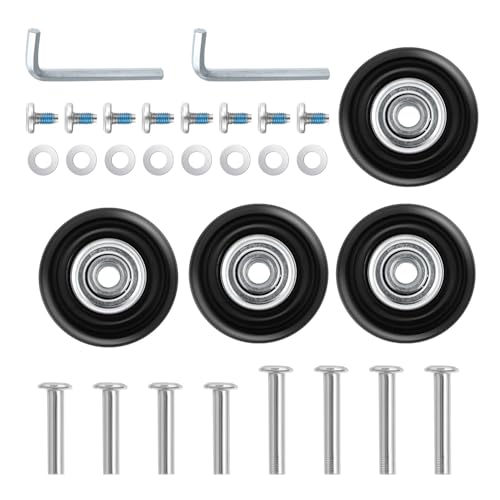 [Amosfun] �X�[�c�P�[�X�p�z�C�[�������Z�b�g ��]�L���X�^�[ �É��S�����z�C�[�� �ϖ��Ր��ו��C���L�b�g 1Set