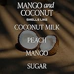 Sweet Water Decor Mango and Coconut Patterned Candle – Soy Candles with Pineapple, Mango, Orange, Peach – 40 Hour Burn – 9oz Clear Glass Jar – Ideal for Valentines Presents or Any Special Occasion - Image 2