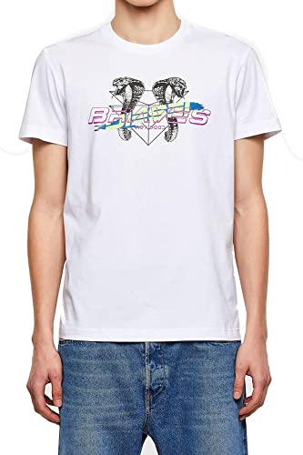 T-shirt Diesel T-DIEGOS-E35 blanc : fini les hauts transparents