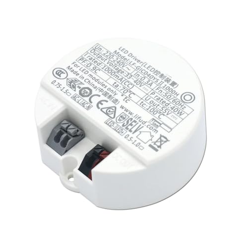 LED Driver 40W 30W 20W 18W 14W 12W 10W no Need to Weld DC33-40V lamp Ceiling Power Supply Lighting Transformer AC220-240V White(40W)