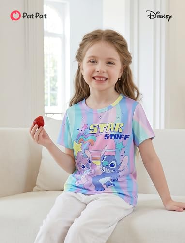 Image of Disney Princess Frozen Marvel Stitch Minnie Mickey Star Wars Girls /Boys Athletic Shirts UV Quick Dry Graphic T-Shirt 2-9 Year