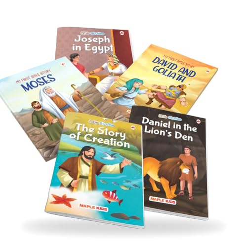 Image of Story Books for Kids - Bible Stories (Illustrated) - (Set of 10 Books) - English Stories for Children - Birth of Jesus, Prophet Jonah, Moses, The Story of Creation, etc., - Moral Stories - Age 3+