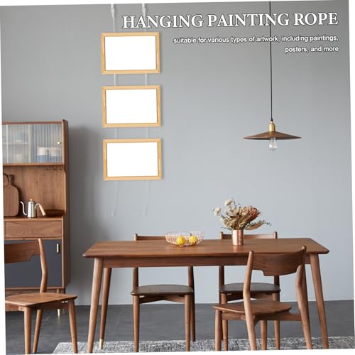 Image of 2pcs Adjustable Steel Wire Picture Hanging System with Hooks Durable Hanging Hardware for Art Frames and Mirrors Versatile Kit Silver for Easy Installation and Secure Display