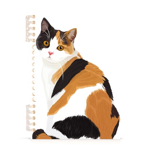 Zoezoe ノート リングノート A5 60枚 猫柄 ねこ ネコ 猫 横罫 ソフトリングノート 防水 キャンパス 文具 会議用 学生 小学生 高校生 筆記 作家 日記を書
