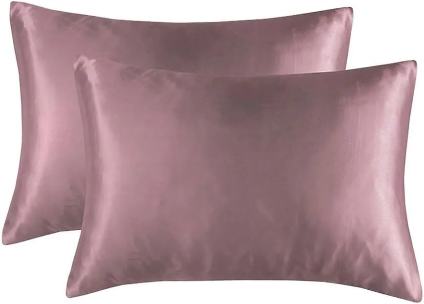 Satin Silk Soft Pillowcase Cover Bedding Pillow Rectangle Cases Bed Linings