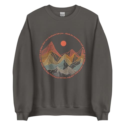 Manifest Sweater, Mountains, Great Outdoor, Camping Crewneck Jumper, Cozy Cotton Blend, Long Sleeve Sweater