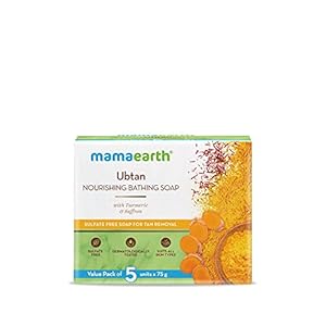 Mamaearth Ubtan Nourishing Bathing Soap With Turmeric & Saffron ? 5x75g