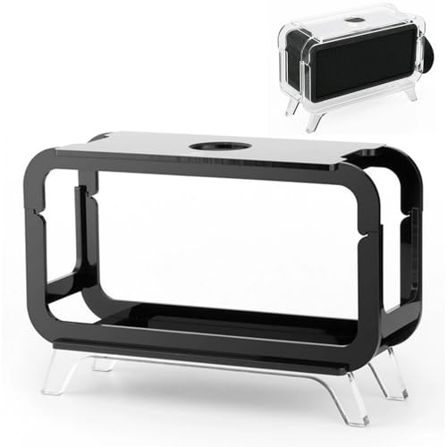 Coyktonty Speaker Stand Holder for Marshall Middleton Mounted Transparent Show Stand Acrylic Display Shelf Support Cradle Bracket (Black)