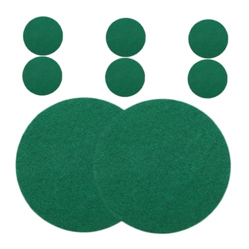 POPETPOP Hockey Flannel Pads 8 Pack Heavy Duty Hockey Pusher Patches Round Shape Easy Storage