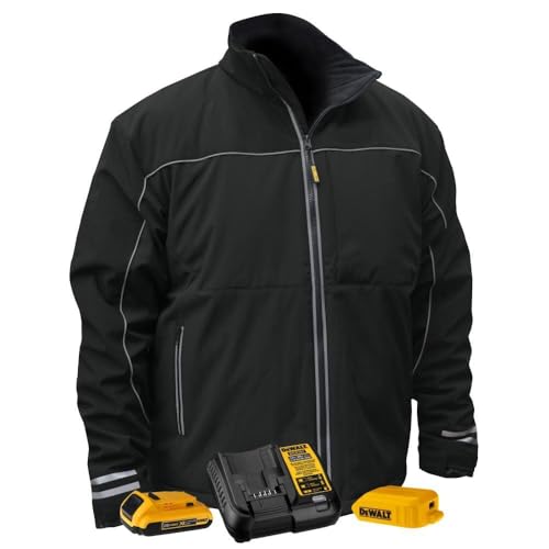DEWALT DCHJ072 Heated Lightweight Soft Shell Jacket Kit with 2.0Ah Battery and Charger
