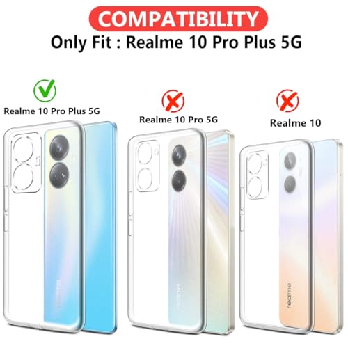 Image of Rubber Back Cover Compatible Model for Realme RMX3686 / 10 Pro Plus 5G - Transparent