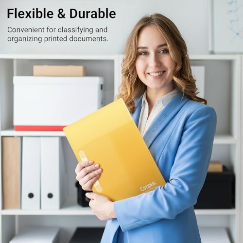 Image of Kokuyo Portfolio Folder with Pockets Folder for Paper Organization,Heavy Duty Pocket Fits US Letter & A4,Dual-Purpose Clip & Pocket Design (FU-CE755LB)
