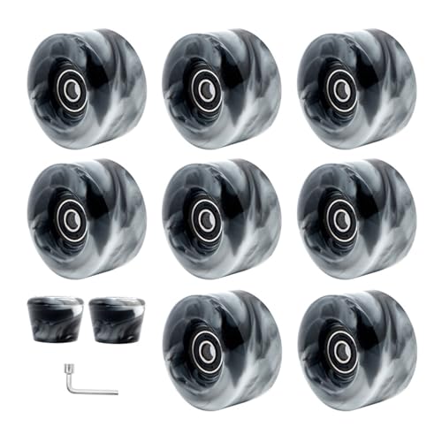 COOLHOOD Double Row Skating Skateboard Quads Skate Replacement Roller Skate with Wrench Quads Roller Skate