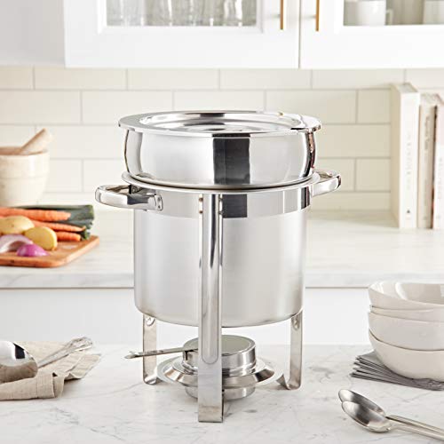 Winco 207 Stainless Steel Soup Warmer, 7-Quart, Medium #TOP3