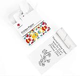 Phomemo 3 Roll Adhesive Sticker Paper for Phomemo M03/M03AS/M04S Portable Photo Printer Notes Printer, Black on White Keep for 10 Years, 3 Inch X 11.5 ft (77mmx 3.5m)