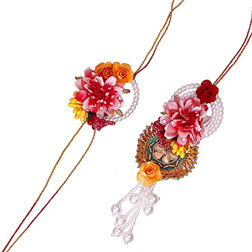 Image of eCraftIndia Unisex Adult Designer Rakhi And Roli Tikka Matki