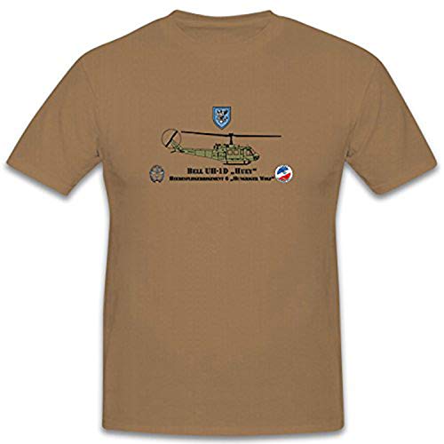 T-shirt militaire Wolf Bell 1D Huey armoiries Allemagne hflgrgt 6 Bundeswehr beige