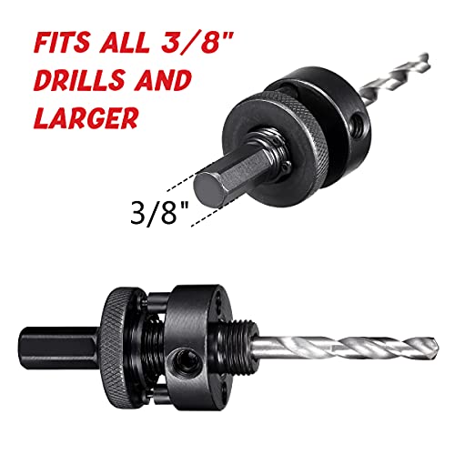Bi Metal Hole Saw Kit 23 Piece 3/4" To 3" Full Scie Cloche With Mandrels For Galvanized Pipe, Wood, Drywall, Aluminum, Plastic Plate #TOP4