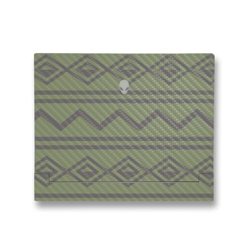 Image of MightySkins Carbon Fiber Skin Compatible With Alienware X14 R2 (2023) Full Wrap Kit - Green Western | Protective, Durable Textured Carbon Fiber Finish | Easy To Apply & Change Styles | Made in the USA