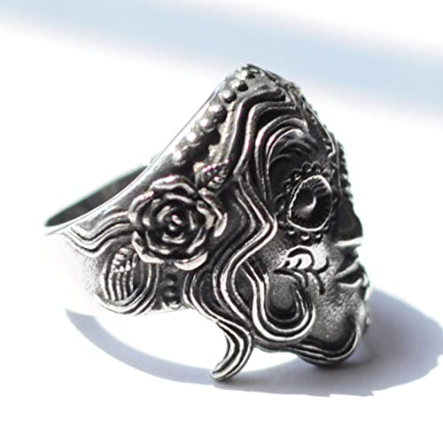 Image of Genuine Stainless Steel Ring Jewelry for Men Fashion Punk Biker Skull Rings