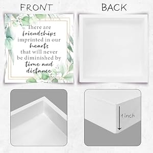 SSQBZU Friendship Wooden Box Sign ‘There Are Friendships Imprinted In Our Hearts That~’ Decor Gifts for Long Distance Best Friend, Besties, BFF Gifts for Birthday, Thanksgiving, Christmas, etc.(071) SSQBZU Friendship Wooden Box Sign There Are Friendships Imprinted In Our Hearts That Decor Gifts for Long Distance Best Friend Besties BFF Gifts for Birthday Thanksgiving Christmas etc071