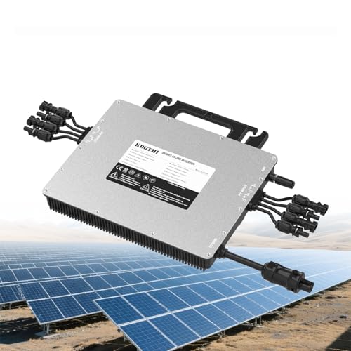 Microinversor de Onda Sinusoidal Pura Positiva con Algoritmo MPPT, Modo de Conexión a Red y Apilamiento, con Identificación Automática, Resistente al Agua IP67 y Aleación de Aluminio.