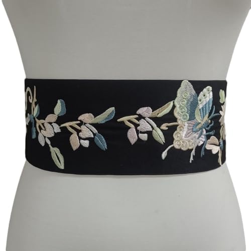 Embroidered Obi Belt for Dress Tie Straps Belt for Kimono2