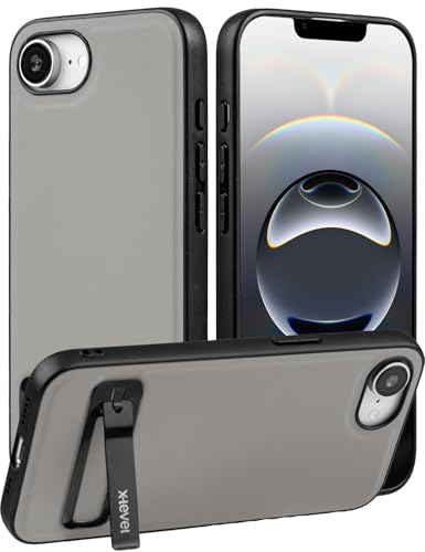 Étui en cuir iPhone 16e X-level avec support Magsafe gris
