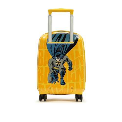 Image of YAYAVAR Batman Kids Trolley Suitcase - 45L | Hard-Sided Printed Luggage with 8 Wheels, Scratch Resistant, Lightweight Trolley Bag (50cm)