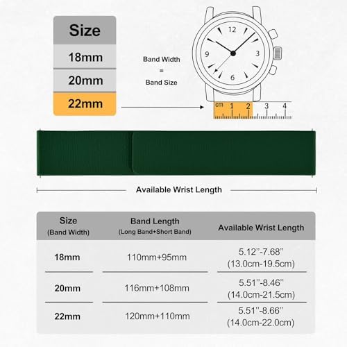 MABEKS 18mm Magnet Silicone Watch Band, Lychee Texture, Quick Release Sporty Strap (Color: Green) - 4