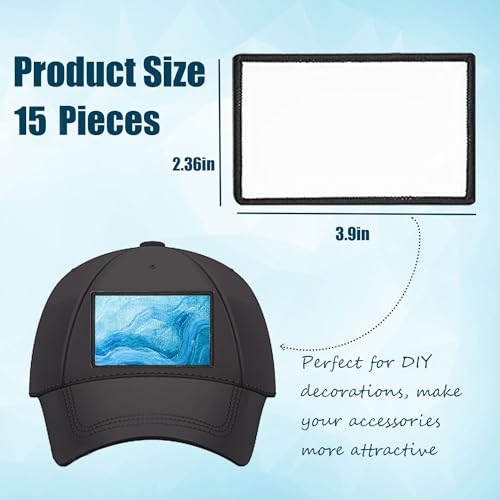 Boyivi 15 Pieces Blank Sublimation Patches Fabric Iron-On Patch Repair Patches Decorative Patches For Diy Crafts thumb #1