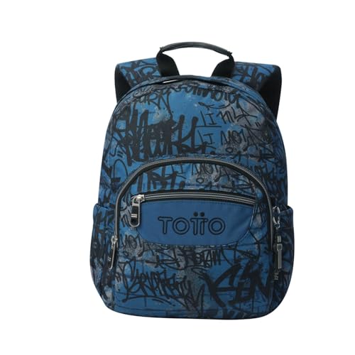 Mochila Escolar TOTTO Tempera de 12L con tres bolsillos y compartimento para tablet de diez pulgadas