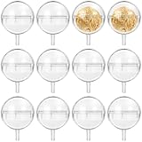 Kichvoe 100Pcs Clear Chocolate Ball Holder for Candy Bouquet Packaging Acrylic Round Candy Wrappers Case with Cover for Wedding Party Valentine S Day Flower Display