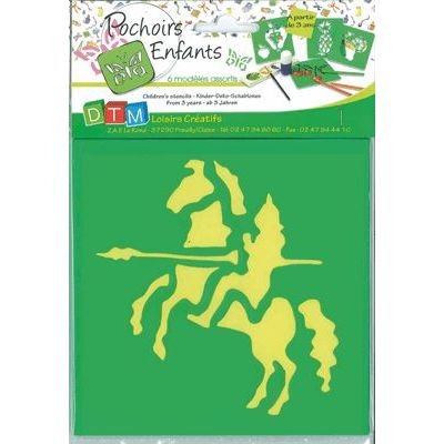 Pochoirs en Plastique Princesse Et Chevalier, 15 X 15 Cm - Paquet De 6