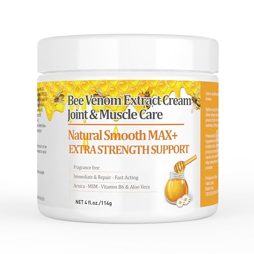 YOKOBBYES Pure Bee Venom Joint, Muscle & Bone Cream, Instant Relief, Back, Neck, Hand, Feet, Knee, Muscle, Shoulder, Ankle, Foot Discomfort, for Adults and The Elderly,