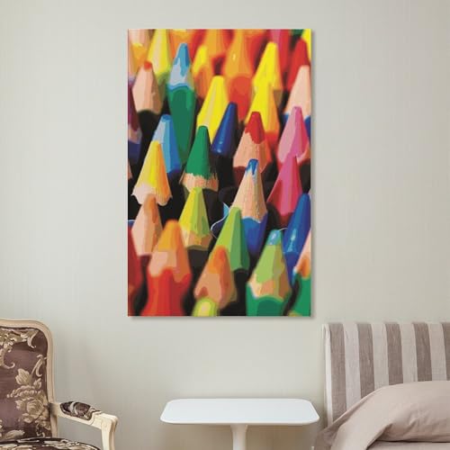 Impression sur toile moderne déco murale salon chambre crayons - 7