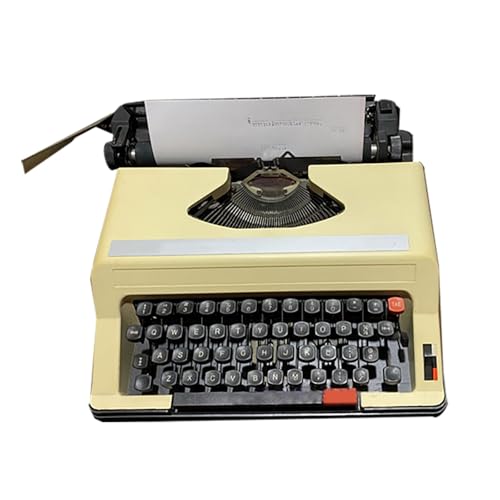 Old-Fashioned Traditional Portable Manual Typewriter for Notes Or Letters Or Creative Writing Writers Literary Gift Yellow