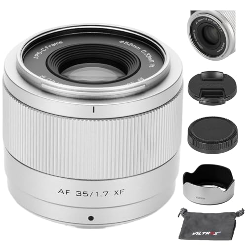 Image of VILTROX 35mm F1.7 XF Auto Focus Lens for Fujifilm Fuji X-Mount-Silver | Large Aperture STM Prime Lens for Fujifilm X-Mount X-E4 X-H1 X-Pro3 X-S10 X-T4 X-T10 X-T20 X-T30 XT30II X-T200 X-H2 X-T5