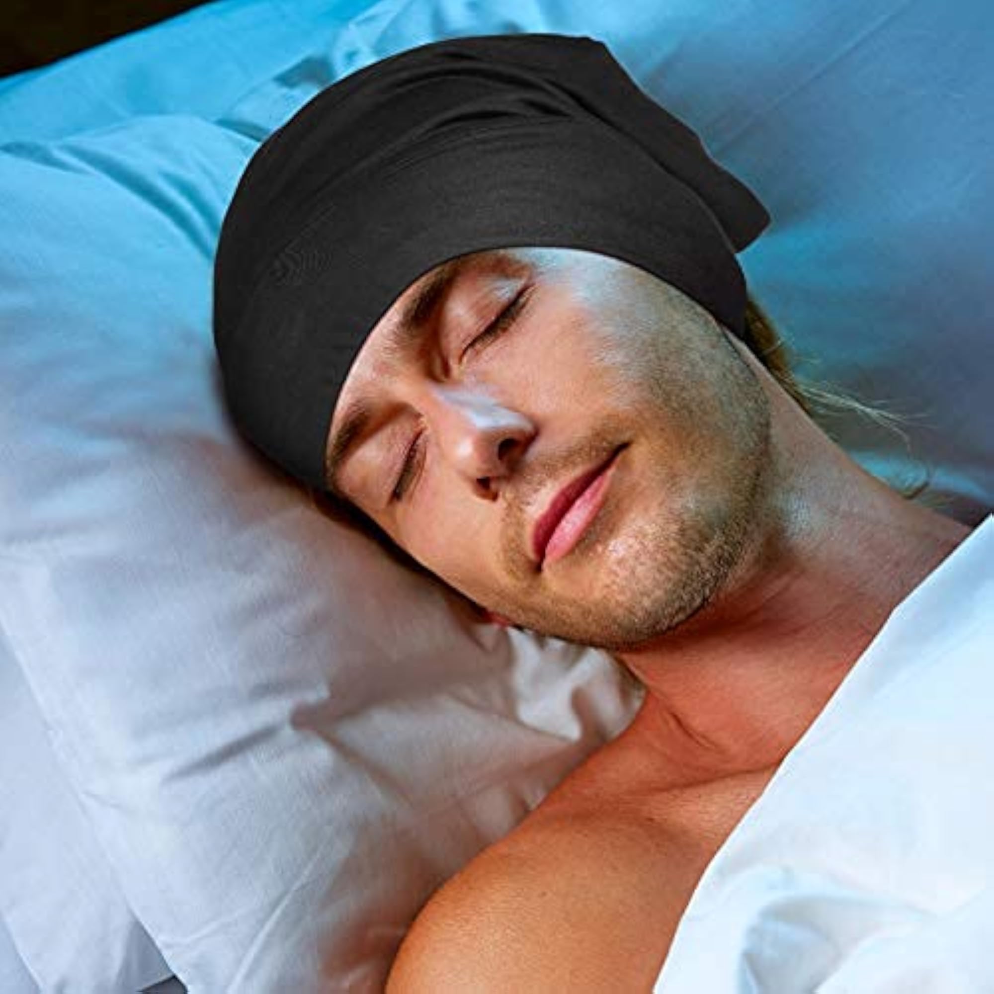2 Pieces Satin Lined Sleep Caps, Adjustable Bonnets