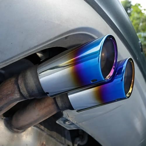Silenciador cola tubo de escape para Tiguan Passat B7 CC 2009-2015 cubiertas de acero 2 piezas 4