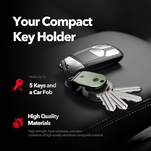 Image of QEG Key Organizer,Keyholder Keychain, Compact Metal Key Case, Minimalist Key Fob,Keychain For Men,Holds 2-6keys