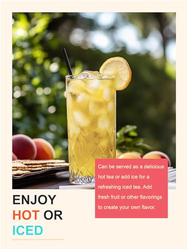 Image of TeeLux Decaf Peach Ginger Green Tea Bags, Smooth & Refreshing Taste, 100 ct
