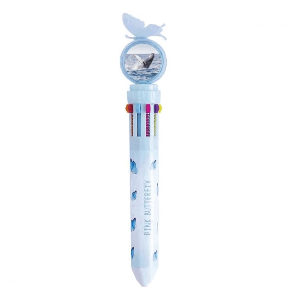 Stylo à bille rétractable multicolore sur les sciences de la nature et l'océan