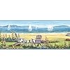 Chesapeake dlr20021b barnstable blue seaside cottage wallpaper border  urban country home decor