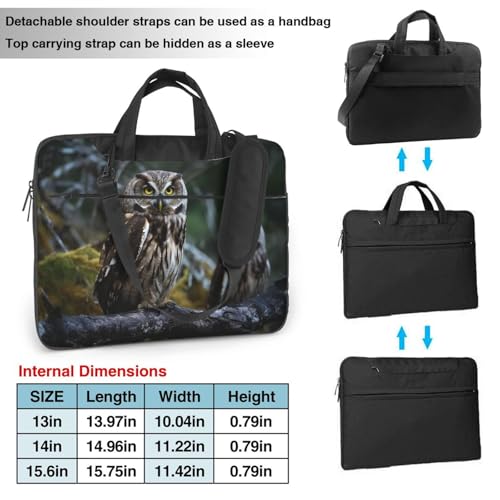 Maletín para portátil Wild Owl Birds 15.6 pulgadas miniatura 4