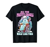 Halloween Wheelchair Costume Handicap Joke Ghouls Walk Like T-Shirt