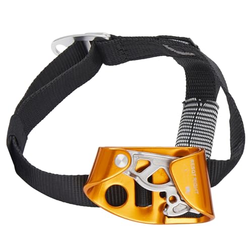 RESQT Foot Ascender Outdoor Rock Climbing Tree Arborist Mountaineering Rappelling Equipment Climbing Device for 8-13mm Rope (Right-Orange)