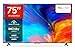 TCL 189.5 cm (75 inches) Bezel-Less Series 4K Ultra HD Smart LED Google TV 75P635 (Black)